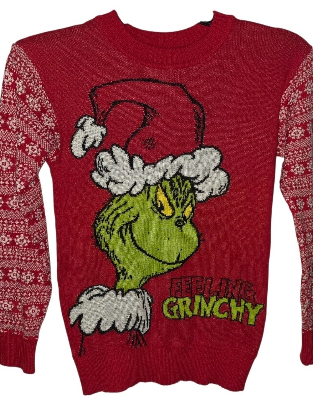 Dr Seuss The Grinch Red Sweater Extra Small